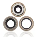 Back Camera Lens With Bracket & Bezel For iPhone 14 Pro / 14 Pro Max (3 Piece Set) (Premium) (Gold)
