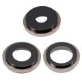 Back Camera Lens With Bracket & Bezel For iPhone 14 Pro / 14 Pro Max (3 Piece Set) (Premium) (Gold)