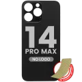 Заднє скло з проклейкою 3M для iPhone 14 Pro Max (No Logo) (великий отвір камери) (Space Black)