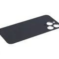 Заднє скло з проклейкою 3M для iPhone 14 Pro Max (No Logo) (великий отвір камери) (Space Black)