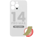 Back Glass With 3M Adhesive For iPhone 14 Pro Max (No Logo / Large Camera Hole) (Silver)