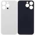 Back Glass With 3M Adhesive For iPhone 14 Pro Max (No Logo / Large Camera Hole) (Silver)