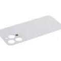 Back Glass With 3M Adhesive For iPhone 14 Pro Max (No Logo / Large Camera Hole) (Silver)