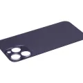 Заднє скло з проклейкою 3M для iPhone 14 Pro Max (No Logo) (великий отвір камери) (Deep Purple)