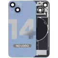 Back Glass w/ MagSafe Magnet & NFC & Flashlight Flex For iPhone 14 (Aftermarket) (No Logo) (Blue)