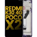 LCD Assembly With Frame For Xiaomi Redmi K30 4G / Poco X2 (Refurbished) (Purple)