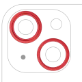 Back Camera Bezel Ring Only For iPhone 14 / 14 Plus (Red) (2 Piece Set)