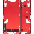 Mid-Frame Housing W/ Small Parts For iPhone 14 (US Version) (Used OEM Pull: Grade A) (Red)
