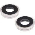 Back Camera Lens With Bracket & Bezel For iPhone 14 / 14 Plus (2 Piece Set) (Premium) (Starlight)