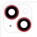 Back Camera Lens With Bracket & Bezel For iPhone 14 / 14 Plus (2 Piece Set) (Premium) (Red)