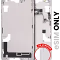 Mid-Frame Housing W/ Small Parts For iPhone 14 (US Version) (Used OEM Pull: Grade B) (Starlight)
