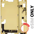 Mid-Frame Housing W/ Small Parts For iPhone 14 (US Version) (Used OEM Pull: Grade B) (Yellow)