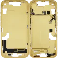 Mid-Frame Housing W/ Small Parts For iPhone 14 (US Version) (Used OEM Pull: Grade B) (Yellow)