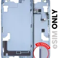 Mid-Frame Housing W/ Small Parts For iPhone 14 (US Version) (Used OEM Pull: Grade B) (Blue)