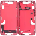 Mid-Frame Housing W/ Small Parts For iPhone 14 (US Version) (Used OEM Pull: Grade B) (Red)