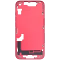 Mid-Frame Housing W/ Small Parts For iPhone 14 (US Version) (Used OEM Pull: Grade B) (Red)