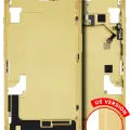 Mid-Frame Housing W/ Small Parts For iPhone 14 (US Version) (Used OEM Pull: Grade C) (Yellow)