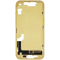 Mid-Frame Housing W/ Small Parts For iPhone 14 (US Version) (Used OEM Pull: Grade C) (Yellow)