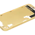 Mid-Frame Housing W/ Small Parts For iPhone 14 (US Version) (Used OEM Pull: Grade C) (Yellow)