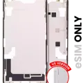 Mid-Frame Housing W/ Small Parts For iPhone 14 (US Version) (Used OEM Pull: Grade C) (Starlight)