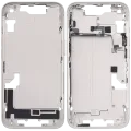 Mid-Frame Housing W/ Small Parts For iPhone 14 (US Version) (Used OEM Pull: Grade C) (Starlight)