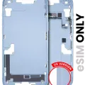 Mid-Frame Housing W/ Small Parts For iPhone 14 Plus (US Version) (Used OEM Pull: Grade B) (Blue)
