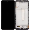 Дисплейний модуль (OLED) з рамкою для Samsung Galaxy M53 5G (M536 / 2022) (Refurbished) (усі кольори)