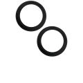 Back Camera Bezel Ring Only For iPhone 15 / 15 Plus (Black) (2 Piece Set)