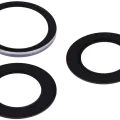 Back Camera Lens (Glass Only) With Adhesive For iPhone 15 Pro Max (3 Piece Set) (Premium) (Real Sapphire)