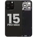 Заднє скло з магнітом MagSafe, NFC і шлейфом спалаху для iPhone 15 Pro Max (Used OEM Pull: Grade A) (Black Titanium)