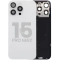 Заднє скло з магнітом MagSafe, NFC і шлейфом спалаху для iPhone 15 Pro Max (Used OEM Pull: Grade A) (White Titanium)