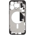 Mid-Frame Housing W/ Small Parts For iPhone 15 Pro Max (US Version) (Used OEM Pull: Grade A) (Black Titanium)