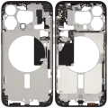 Mid-Frame Housing W/ Small Parts For iPhone 15 Pro Max (US Version) (Used OEM Pull: Grade A) (Black Titanium)
