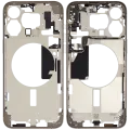 Mid-Frame Housing W/ Small Parts For iPhone 15 Pro Max (US Version) (Used OEM Pull: Grade A) (Natural Titanium)