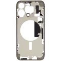 Mid-Frame Housing W/ Small Parts For iPhone 15 Pro Max (US Version) (Used OEM Pull: Grade A) (Natural Titanium)