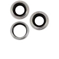 Back Camera Lens With Bracket & Bezel For iPhone 15 Pro Max (3 Piece Set) (Premium) (White Titanium)