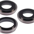 Back Camera Lens With Bracket & Bezel For iPhone 15 Pro Max (3 Piece Set) (Premium) (Natural Titanium)