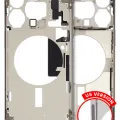 Mid-Frame Housing W/ Small Parts For iPhone 15 Pro Max (US Version) (Used OEM Pull: Grade B) (Natural Titanium)