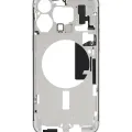 Mid-Frame Housing W/ Small Parts For iPhone 15 Pro Max (US Version) (Used OEM Pull: Grade C) (White Titanium)