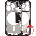 Mid-Frame Housing W/ Small Parts For iPhone 15 Pro (US Version) (Used OEM Pull: Grade A) (Black Titanium)