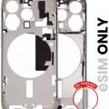 Mid-Frame Housing W/ Small Parts For iPhone 15 Pro (US Version) (Used OEM Pull: Grade A) (Natural Titanium)