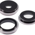 Back Camera Lens With Bracket & Bezel For iPhone 15 Pro (3 Piece Set) (Premium) (White Titanium)