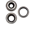 Back Camera Lens With Bracket & Bezel For iPhone 15 Pro (3 Piece Set) (Premium) (Natural Titanium)