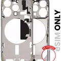 Mid-Frame Housing W/ Small Parts For iPhone 15 Pro (US Version) (Used OEM Pull: Grade B) (Natural Titanium)