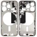 Mid-Frame Housing W/ Small Parts For iPhone 15 Pro (US Version) (Used OEM Pull: Grade C) (Natural Titanium)