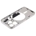 Mid-Frame Housing W/ Small Parts For iPhone 15 Pro (US Version) (Used OEM Pull: Grade C) (Natural Titanium)