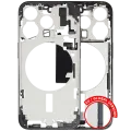 Mid-Frame Housing W/ Small Parts For iPhone 15 Pro (EU / Global Version) (Used OEM Pull: Grade A) (Black Titanium)