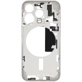 Mid-Frame Housing W/ Small Parts For iPhone 15 Pro (EU / Global Version) (Used OEM Pull: Grade A) (White Titanium)
