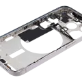 Mid-Frame Housing W/ Small Parts For iPhone 15 Pro (EU / Global Version) (Used OEM Pull: Grade A) (White Titanium)
