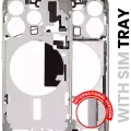 Mid-Frame Housing W/ Small Parts For iPhone 15 Pro (EU / Global Version) (Used OEM Pull: Grade A) (Natural Titanium)